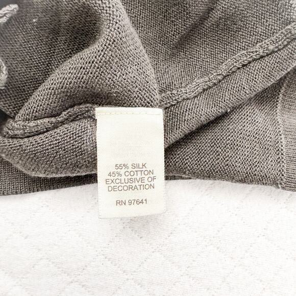 J. Jill Ruffled Cardigan Button Down Top Black Size Medium - Picture 2 of 5